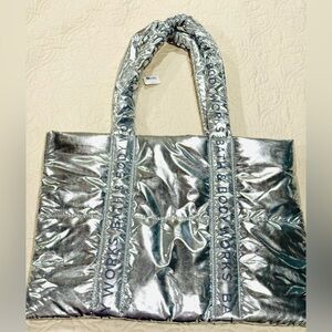 Bath & Body Works Silver Tote Bag NWT